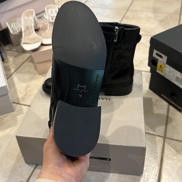 Marc fisher diante black multi leather boots 7 new with box - Picture 8 of 8